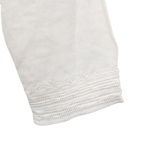 Soft Surroundings Desert Linen Tunic Womens Small Full Zip 3/4 Sleeve Bohemian - Picture 7 of 13